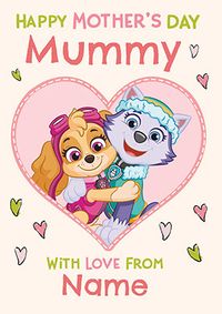 Tap to view Paw Patrol Heart Personalised Mothers Day Card