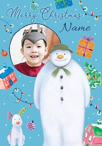 Tap to view The Snowman and and the Snow Dog Christmas Photo Card