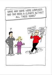 Tap to view Dad Climate Activist Personalised Father's Day Card