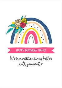 Tap to view A Million Times Better Personalised Birthday Card