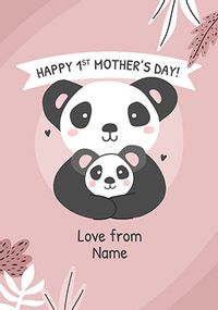 Tap to view 1st Mothers Day Panda Personalised Card