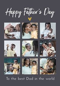 Tap to view Best Dad In The World Multi Photo Father's Day Card