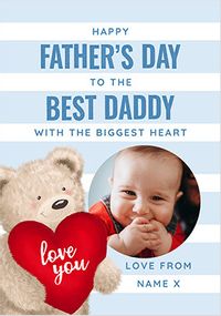 Tap to view Daddy Biggest Heart Photo Father's Day Card