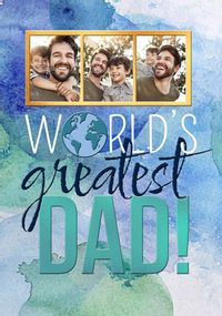 Tap to view World's Greatest Dad 3 Photo Father's Day Card