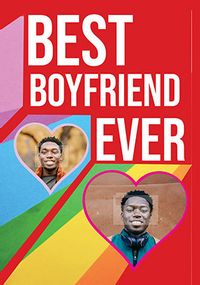 Tap to view Rainbow Best Boyfriend Ever Valentine Card