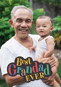 Tap to view Best Grandad Ever Giant Father's Day Photo Card