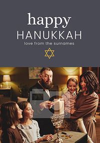 Tap to view Blue Gold Hanukkah Photo Card