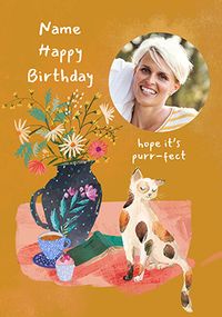 Tap to view Purrfect Orange Birthday Card