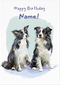 Tap to view Boarder Collies Personalised Birthday Card
