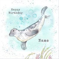 Tap to view Seal Personalised Birthday Card