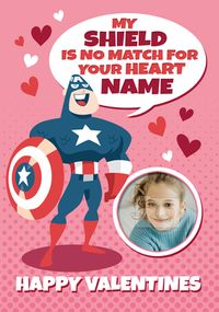 Tap to view Captain America - Photo Valentine's Day Card