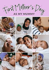 Tap to view Purple nine photo 1st Mother's Day Card