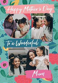 Tap to view Floral Mum Photo Mother's Day Card