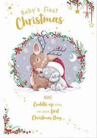 Tap to view Me To You - Baby's 1st Christmas Personalised Card