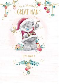 Tap to view Me To You - Great Nan Christmas Personalised Card
