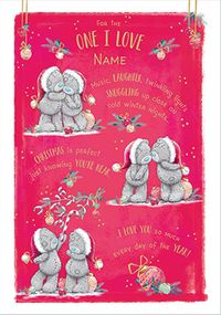 Tap to view Me To You - One I Love Verse Christmas Personalised Card