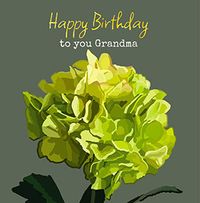 Tap to view Green Flower Grandma Personalised Birthday Card