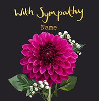 Tap to view With Sympathy Chrysanthemum Personalised Card
