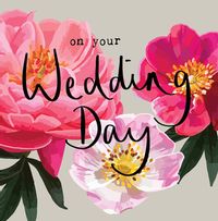 Tap to view Wedding Day Pink Flowers Card