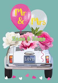 Tap to view Mr & Mrs Car Wedding Card