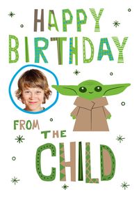 Tap to view The Mandalorian - The Child Photo Birthday Card