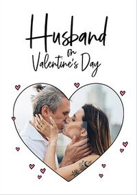 Tap to view Husband on Valentine's Day Heart Photo Card