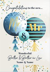 Tap to view Brother & Brother In Law Personalised Wedding Card