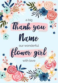 Tap to view Thank You Flower Girl Personalised Wedding Card