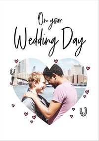 Tap to view On Your Wedding Day Heart Photo Card