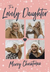Tap to view Lovely Daughter 4 Photo Christmas Card