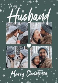 Tap to view Husband 4 Photo Christmas Card