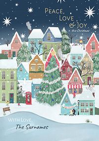 Tap to view From the Surnames  Personalised Christmas Village Card