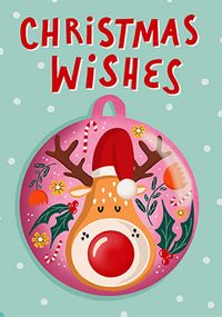 Tap to view Christmas Bauble Wishes Card