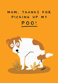 Tap to view Thanks for Picking Up Dog Poo Mother's Day Card