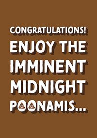 Tap to view Midnight Poonamis Congratulations Card