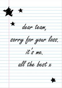 Tap to view Sorry For Your Loss Resignation Card