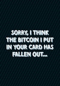 Sorry Bitcoin Christmas Card