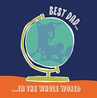 Tap to view Globe Best Dad Father's Day Card
