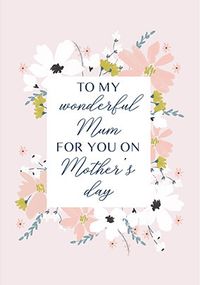 Tap to view Wonderful Mum Mothers  Day Card