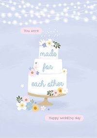 Tap to view Painted Wedding Floral Cake  Card