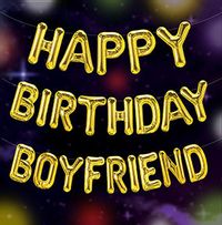 Tap to view Birthday Balloons Boyfriend Card