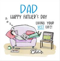 Tap to view Dad Vest Life Father's Day Card