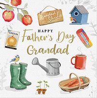 Tap to view Father's Day Grandad Objects Card