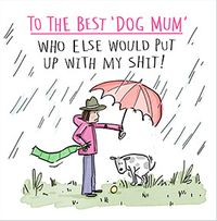 Tap to view Best Dog Mum Mother's Day Card