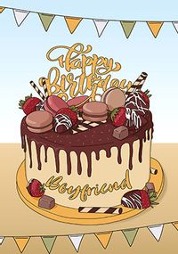 Tap to view Cake Boyfriend Birthday Card