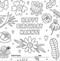 Tap to view Nan Flowers Birthday Card