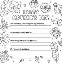 Tap to view Colour and write on me  Floral Mother's Day Card