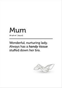 Tap to view Definition of a Mum Mother's Day Card