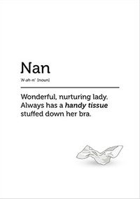 Tap to view Definition of a Nan Mother's Day Card