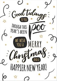 Tap to view Tidings Poo Christmas Card